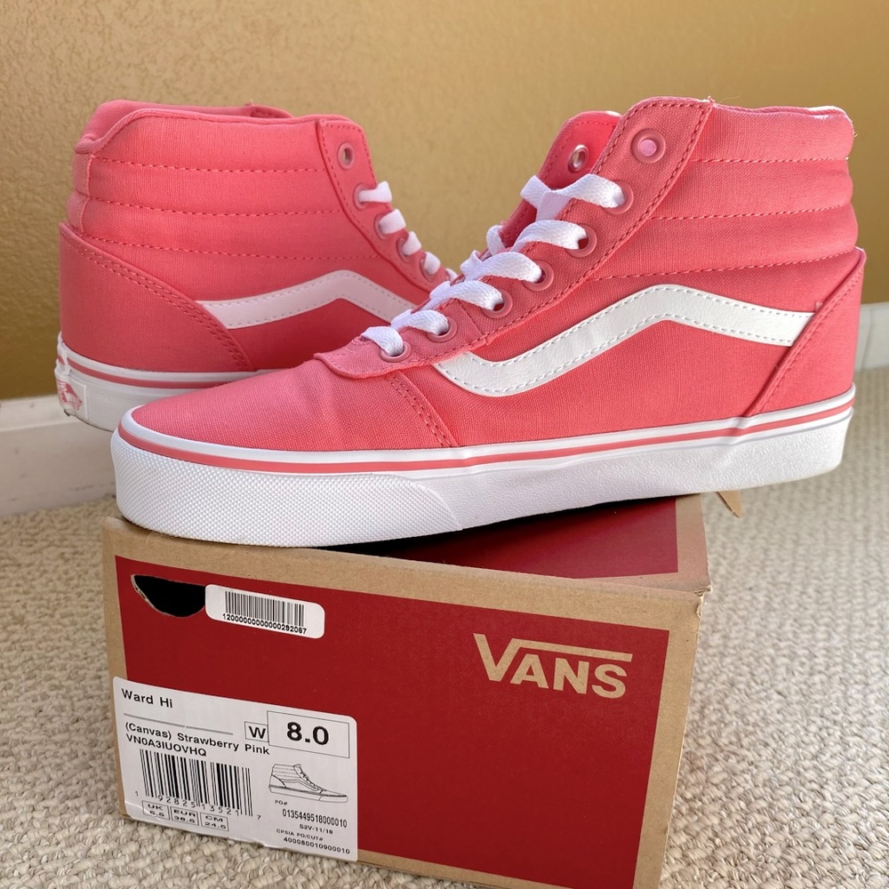 Vans Ward Hi Canvas Strawberry Pink W 8